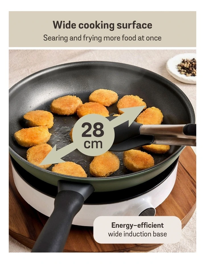 Moda Induction Open French Frypan 28cm in Green image 3