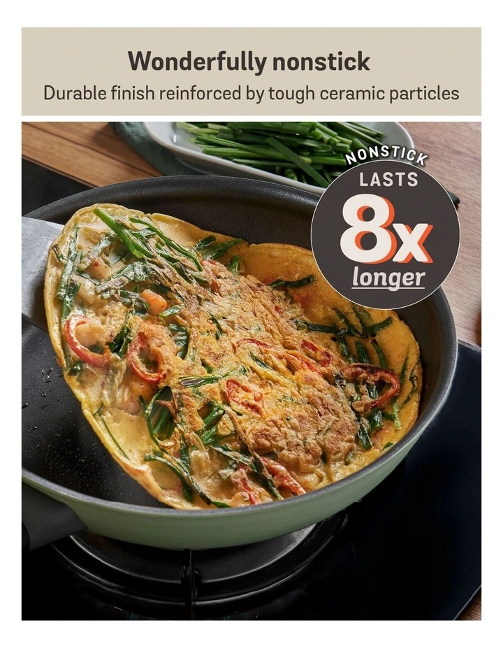 Moda Induction Open French Frypan 28cm in Green image 4