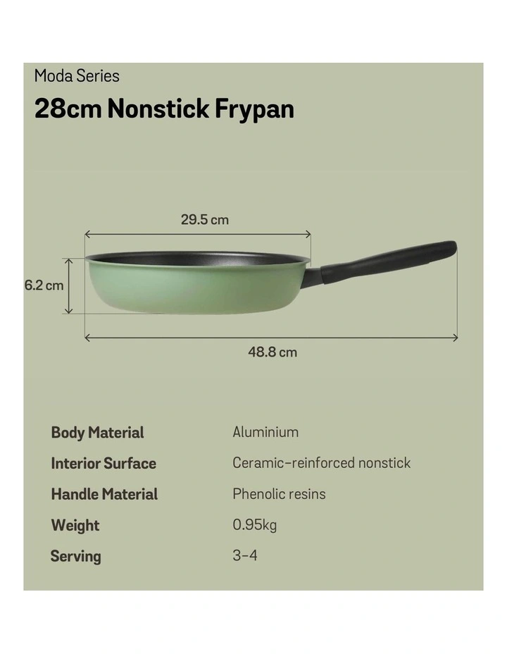 Moda Induction Open French Frypan 28cm in Green image 7