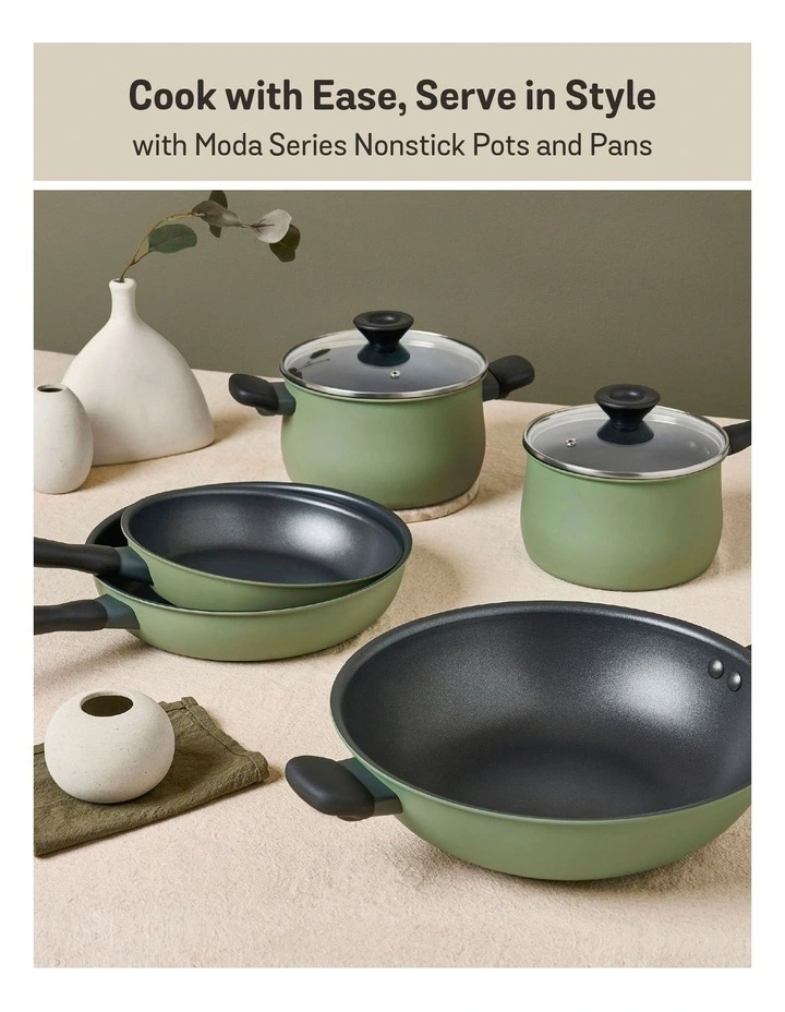 Moda Induction Open French Frypan With Helper Handle 30cm in Green image 2