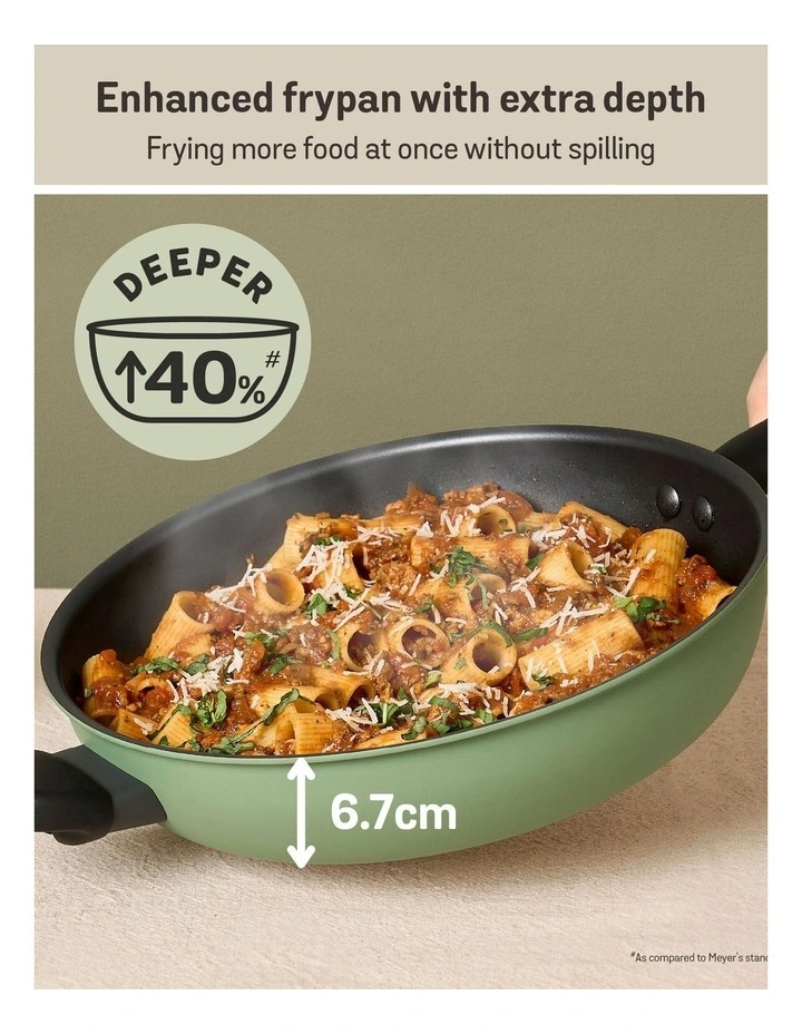 Moda Induction Open French Frypan With Helper Handle 30cm in Green image 4
