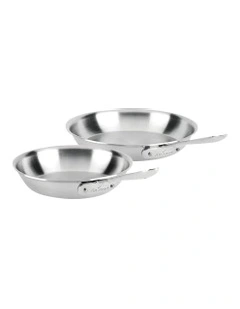 D5 Polished Induction Stainless Steel Twinpack 22cm + 26cm in Silver