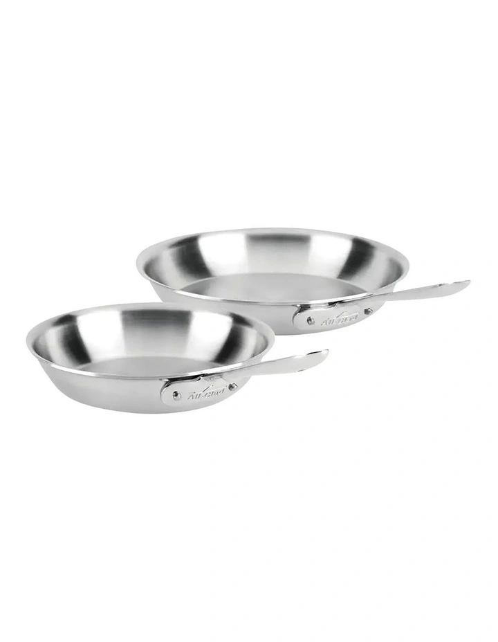 D5 Polished Induction Stainless Steel Twinpack 22cm + 26cm in Silver image 1