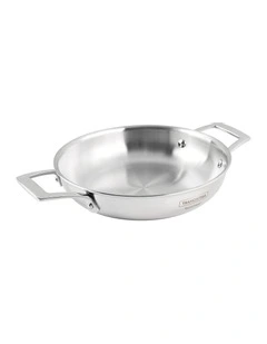 Grano Triply Clad Double Handled Frying Pan 20cm in SIlver