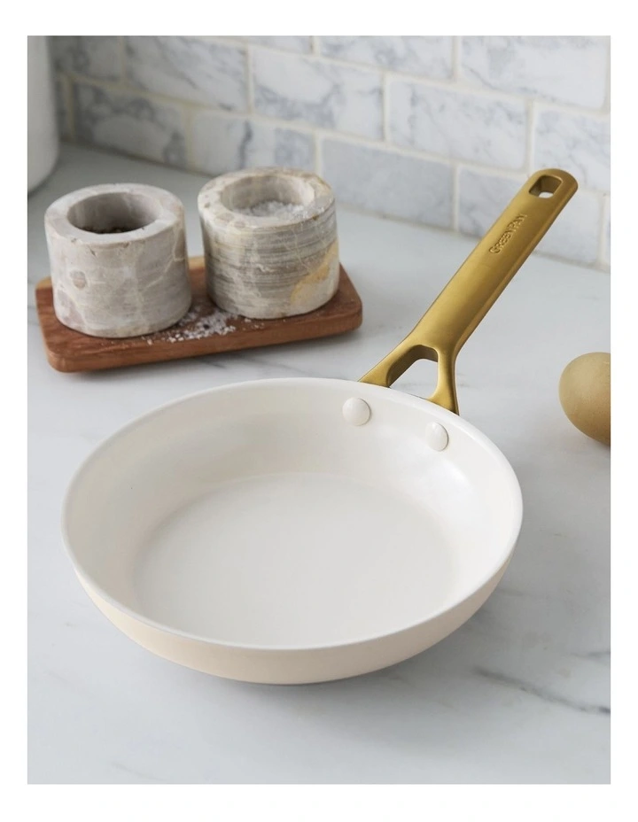 PFAS-Free Ceramic Non-Stick Padova Reserve Frypan 20cm in Cream image 3