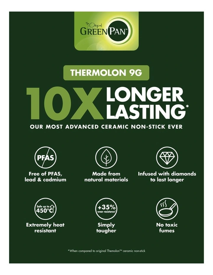 PFAS-Free Ceramic Non-Stick Padova Reserve Frypan 26cm in Cream image 6