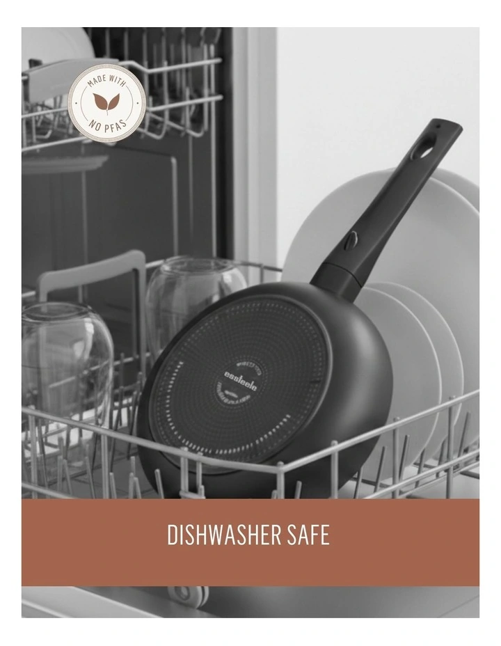 Essenza Nonstick Ceramic Open French Skillet 28cm in Black image 5