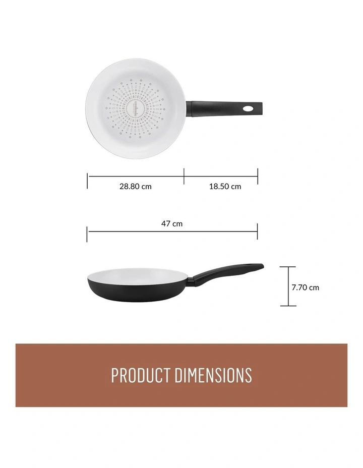 Essenza Nonstick Ceramic Open French Skillet 28cm in Black image 6