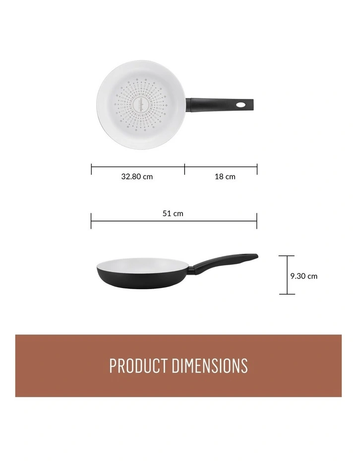 Essenza Nonstick Ceramic Open French Skillet 32cm in Black image 6