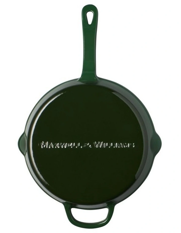 Cast Iron Frypan 26cm in English Racing Green image 3