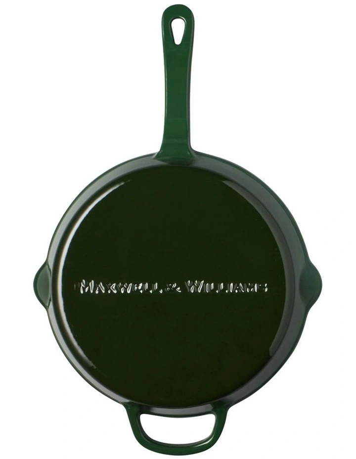 Cast Iron Frypan 26cm in English Racing Green image 3