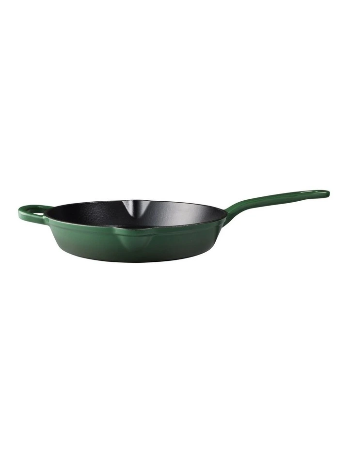 Cast Iron Frypan 26cm in English Racing Green image 4