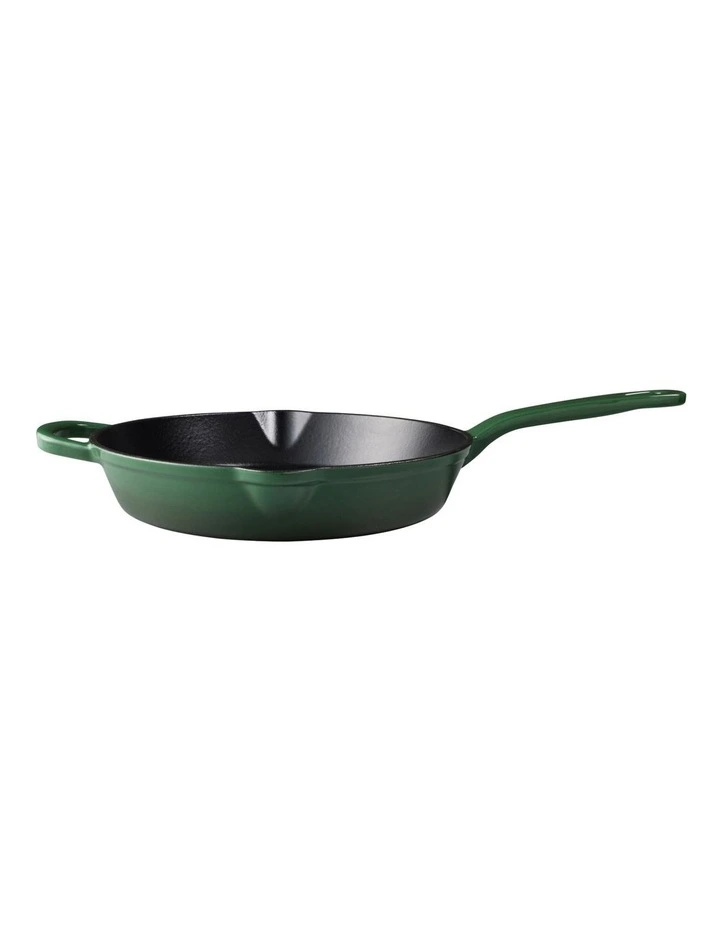 Cast Iron Frypan 26cm in English Racing Green image 4