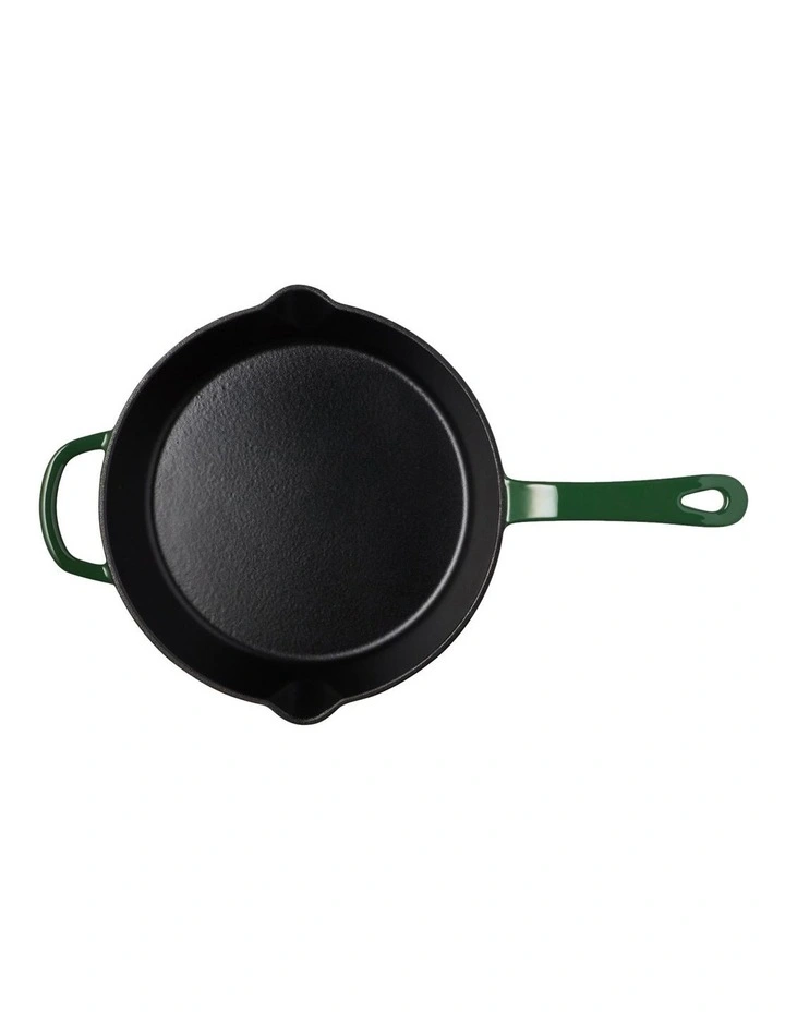 Cast Iron Frypan 26cm in English Racing Green image 5