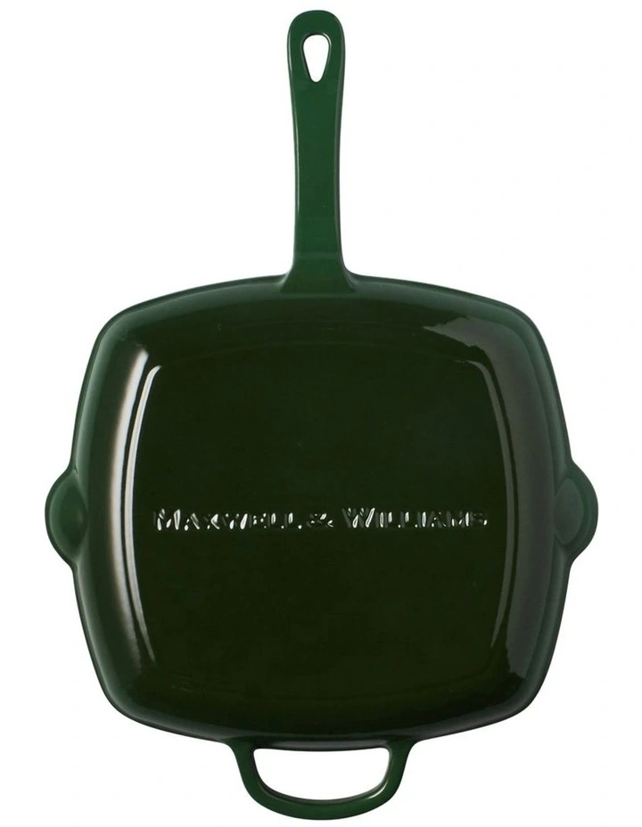 Cast Iron Grill Pan 27.5cm in English Racing Green image 3