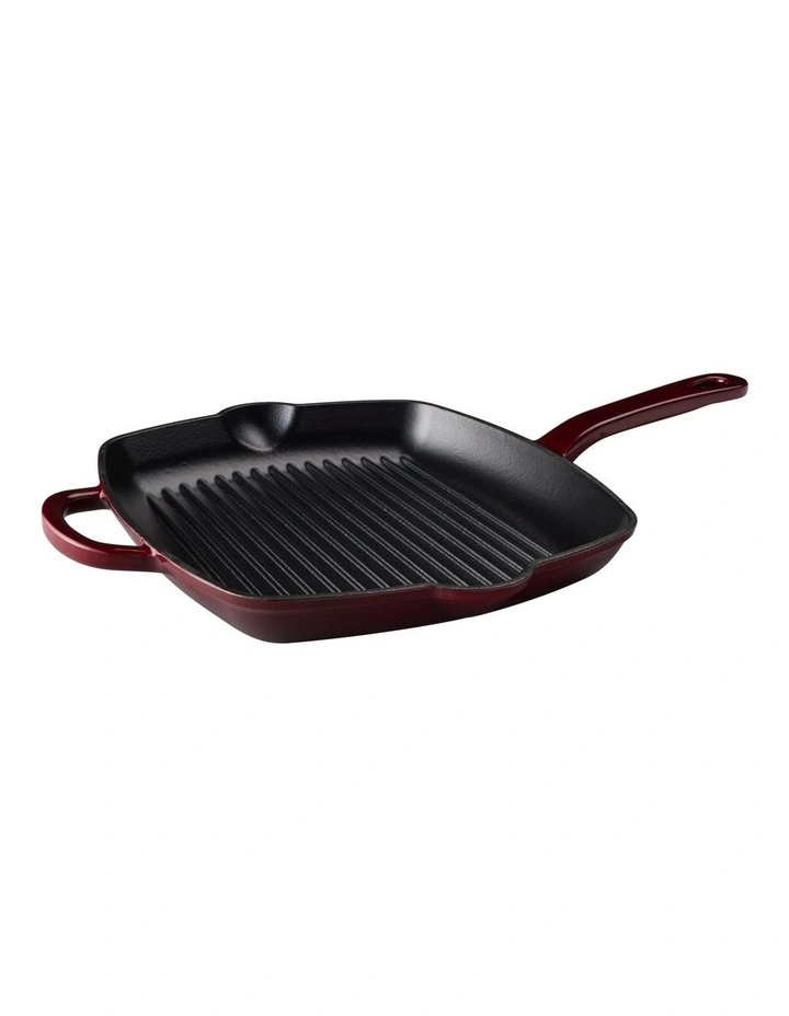 Cast Iron Grill Pan 27.5cm in Merlot image 2