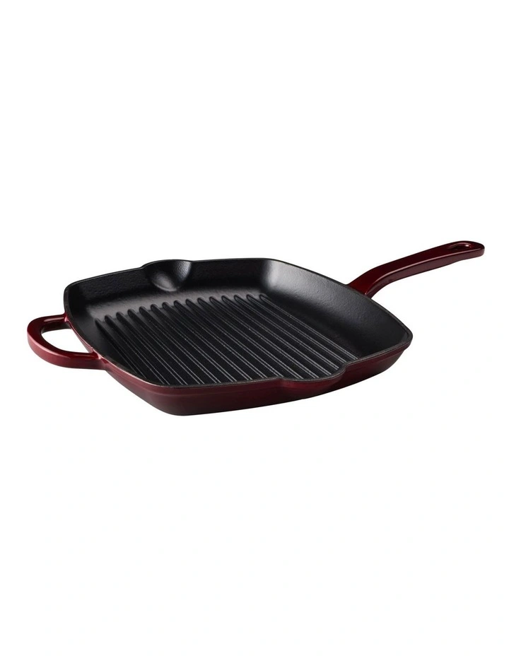 Cast Iron Grill Pan 27.5cm in Merlot image 2