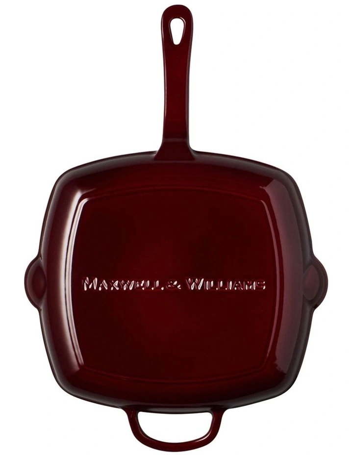 Cast Iron Grill Pan 27.5cm in Merlot image 3