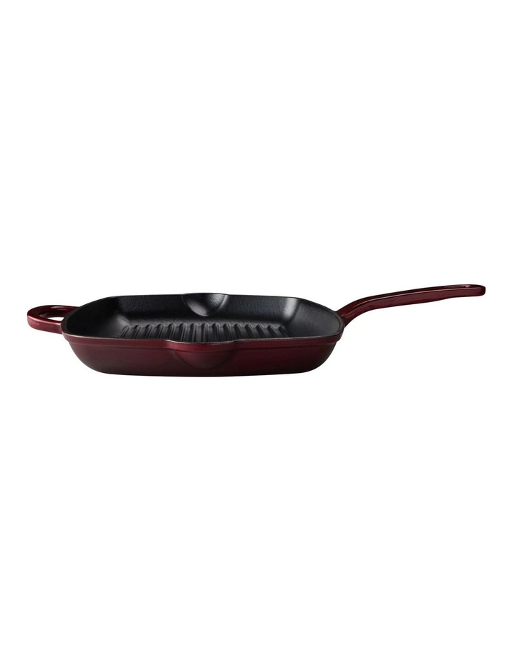 Cast Iron Grill Pan 27.5cm in Merlot image 4