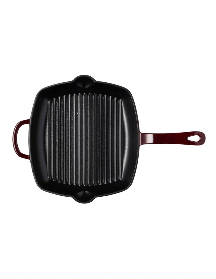 Cast Iron Grill Pan 27.5cm in Merlot image 5
