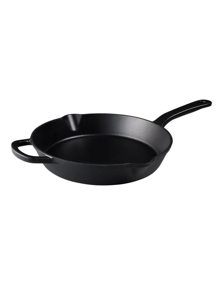 Cast Iron Frypan 26cm in Black image 2