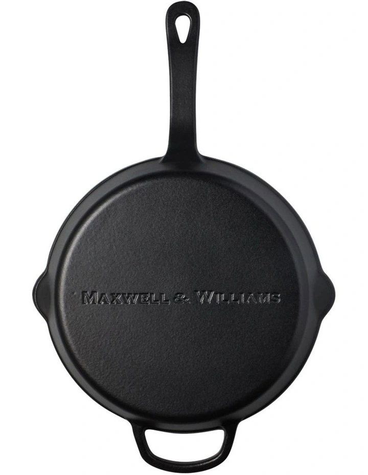 Cast Iron Frypan 26cm in Black image 3