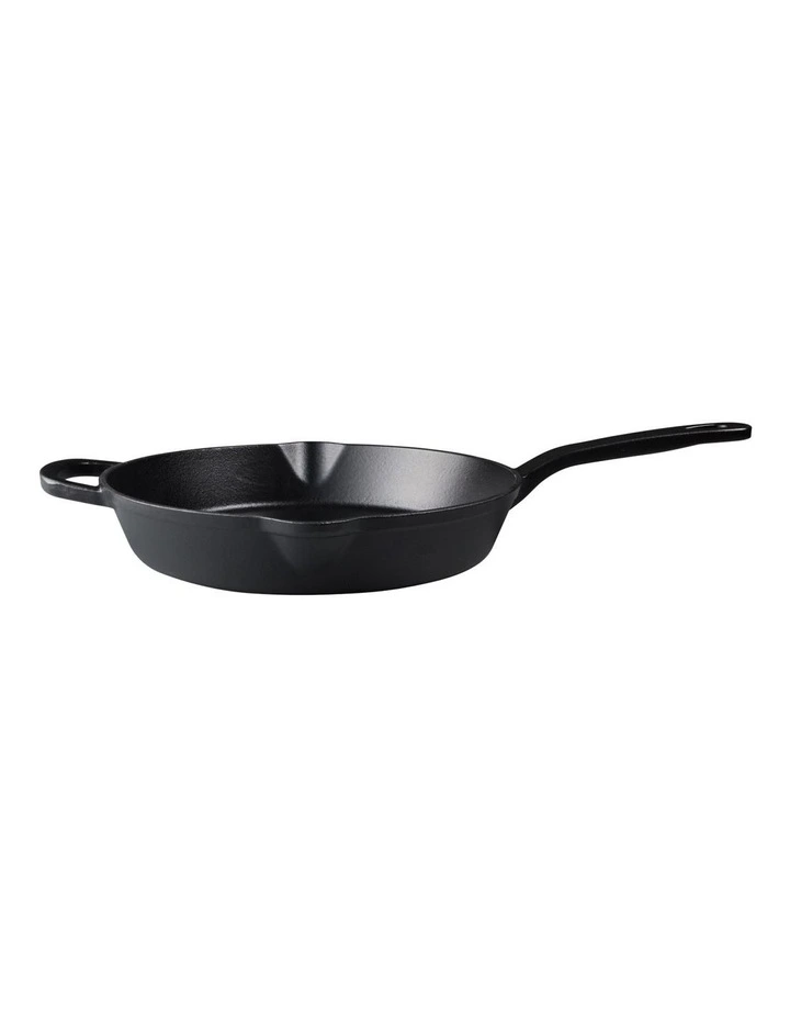 Cast Iron Frypan 26cm in Black image 4