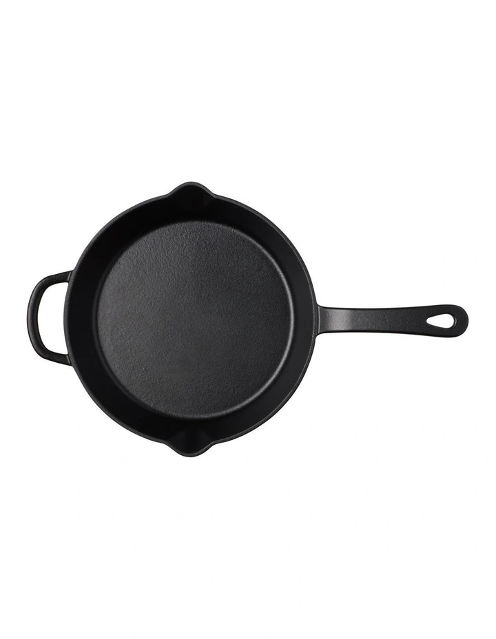 Cast Iron Frypan 26cm in Black image 5