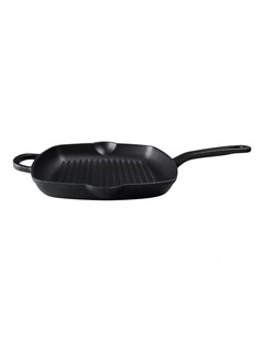 Cast Iron Grill Pan 27.5cm in Black