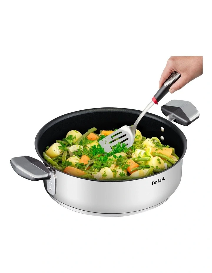 Space Emotion Induction Non-Stick Shallowpan With Lid 26cm in Silver image 1