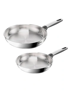 Emotion Induction Uncoated Frypan Twin Pack 24/28cm in Silver