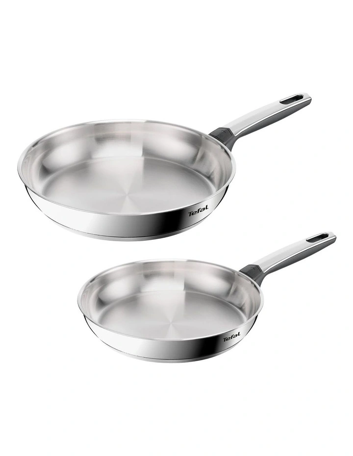 Emotion Induction Uncoated Frypan Twin Pack 24/28cm in Silver image 1