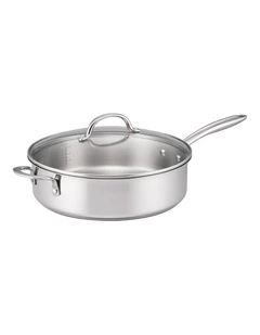 Essentials Stainless Steel Induction Covered Saute 30cm/5.7L in Silver