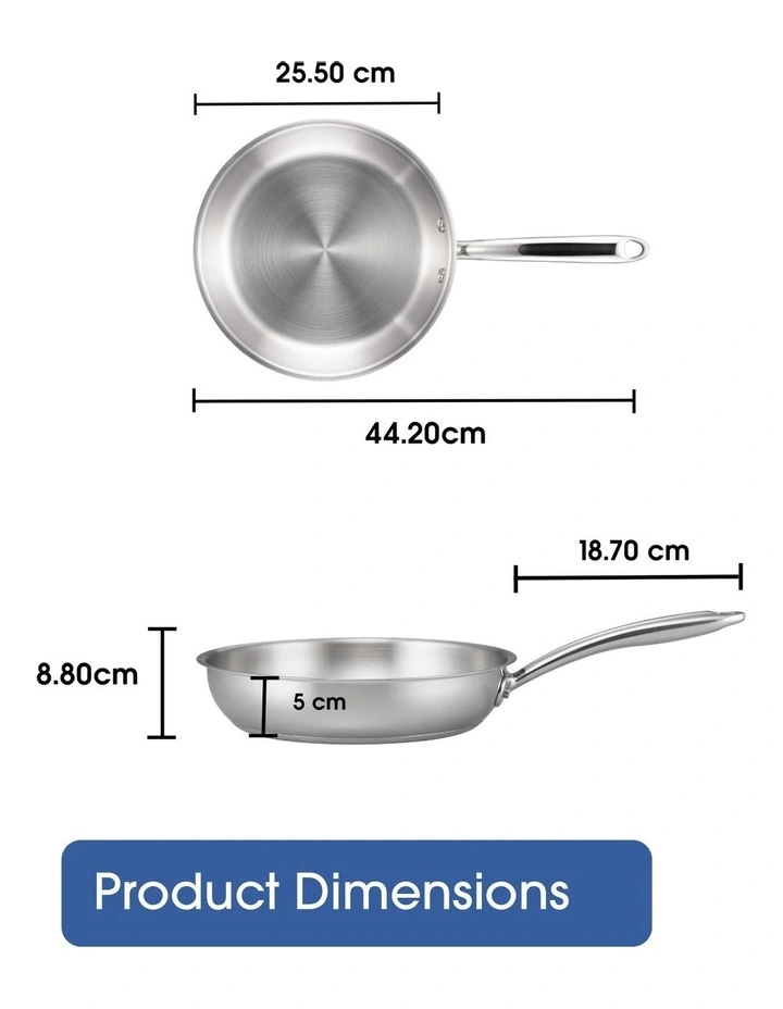 Raco Steel Essentials Stainless Steel Induction Open Frypan 24cm image 7