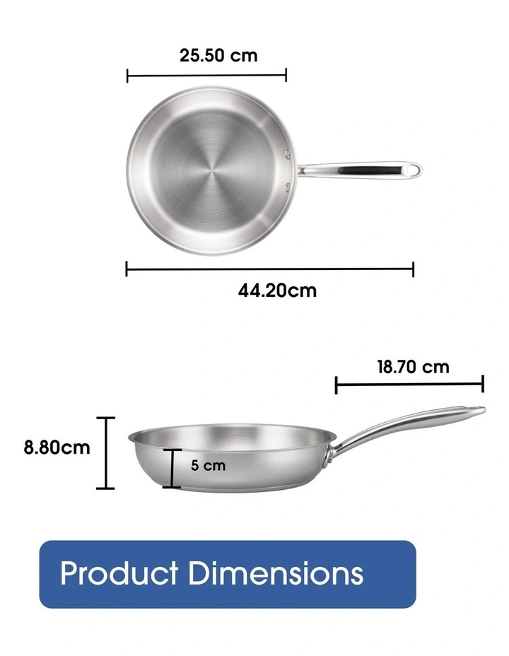 Raco Steel Essentials Stainless Steel Induction Open Frypan 28cm image 7