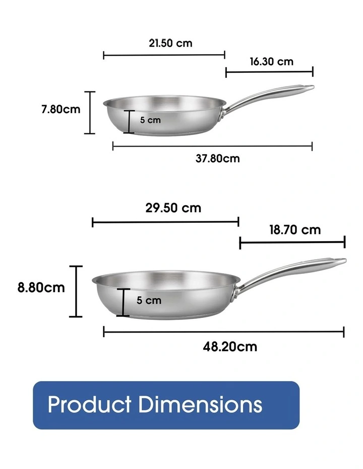 Raco Steel Essentials Stainless Steel Induction Open Frypack Twin Pack 20/28cm image 7