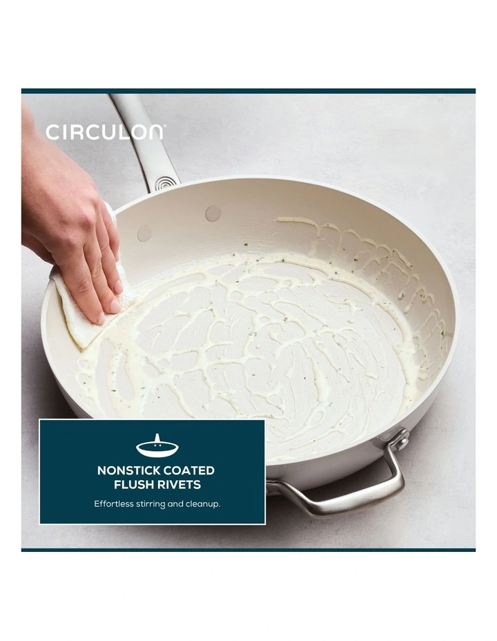 Circulon Halo with LaserDefense Skillet 25cm in Pearl White image 3
