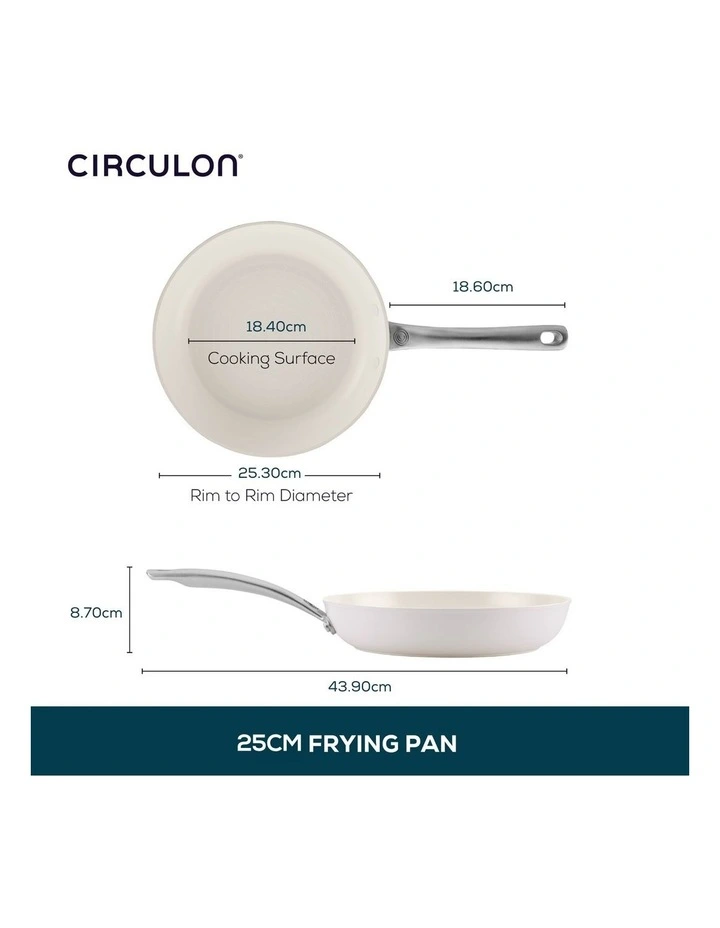 Circulon Halo with LaserDefense Skillet 25cm in Pearl White image 6