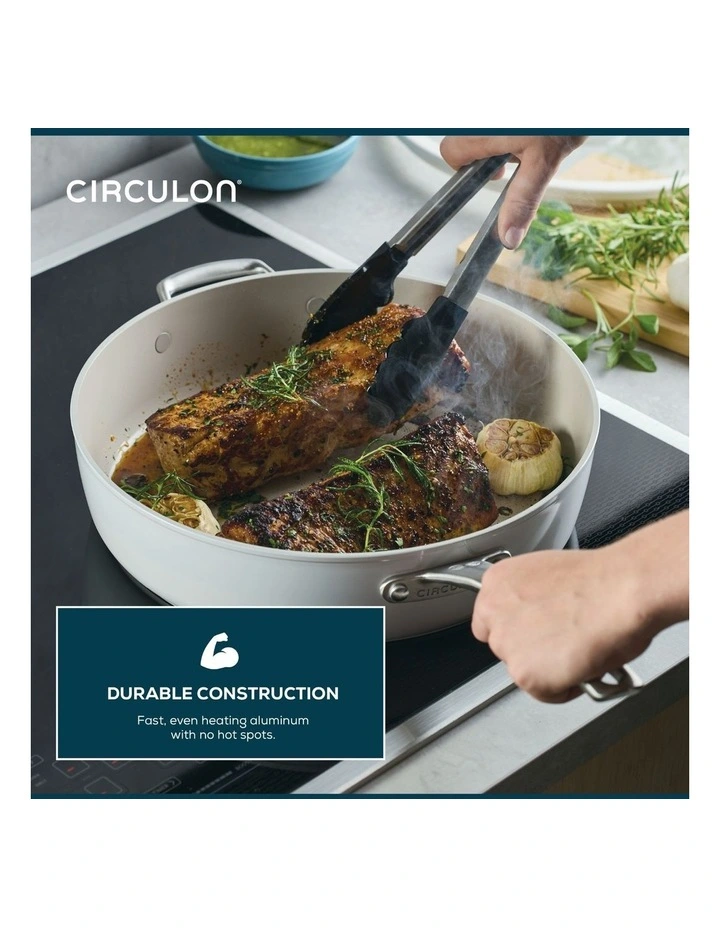 Halo with LaserDefense Covered Skillet 30cm in Pearl White image 3