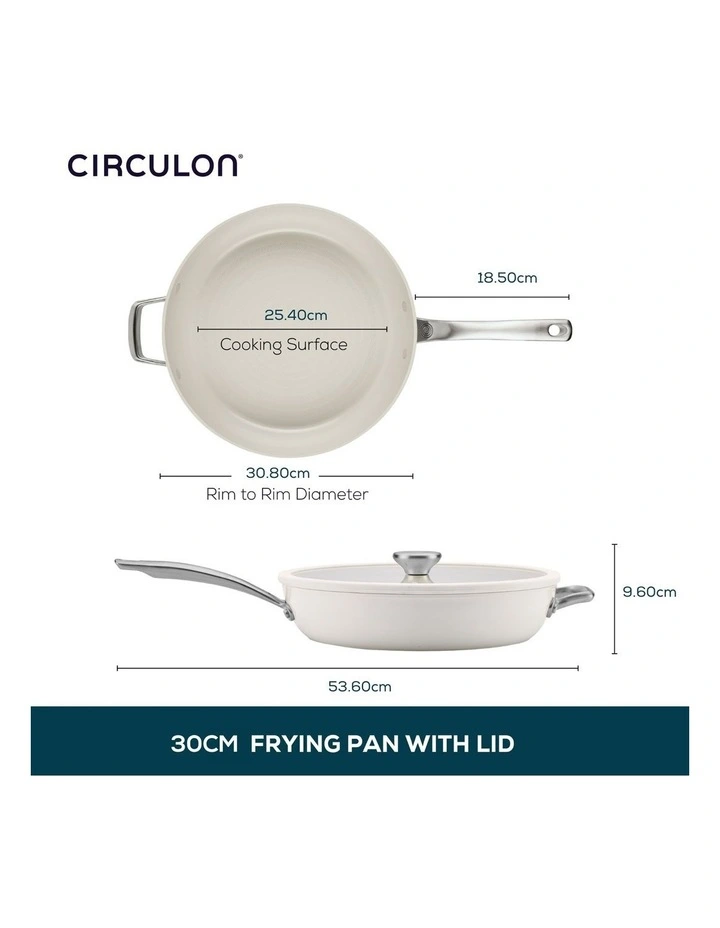 Halo with LaserDefense Covered Skillet 30cm in Pearl White image 6