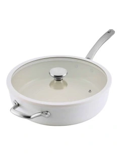 Halo with LaserDefense covered Saute 30cm/4.7L in pearl white