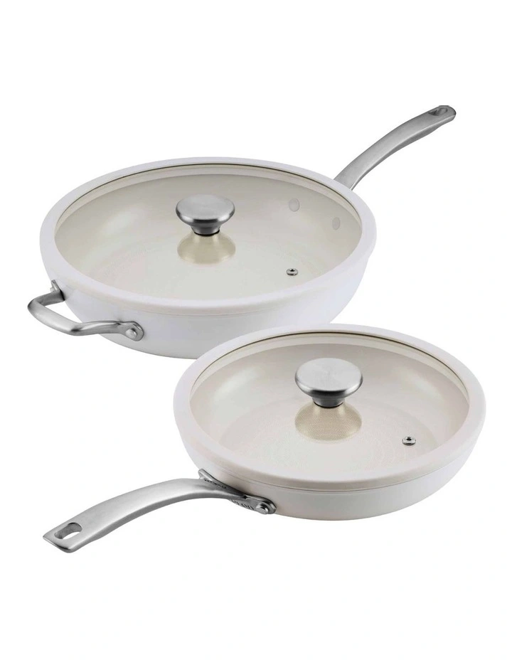 Halo With Laserdefense Covered Skillet Set 20/30Cm Pearl White image 1