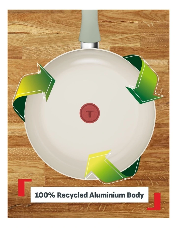 Recycle Ceramic Induction Non-Stick Frypan 24cm in Green Lichen image 4