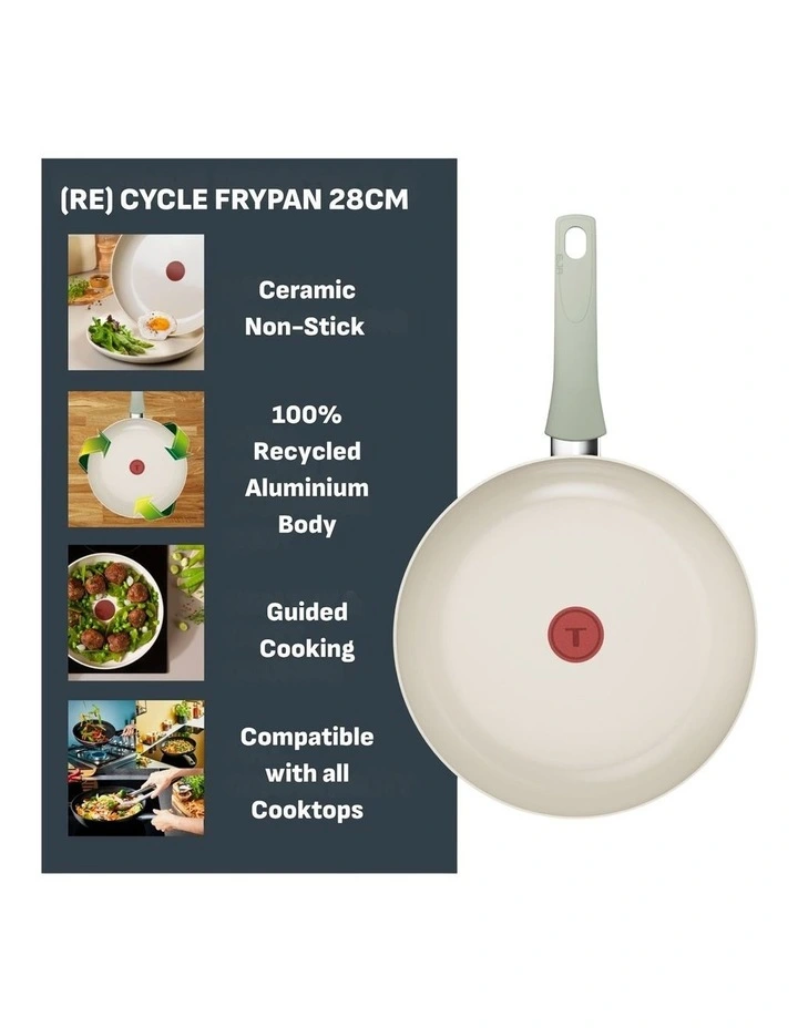 Recycle Ceramic Induction Non-Stick Frypan 28cm in Green Lichen image 7