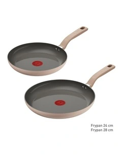 Ceradelice Ceramic Induction Non-Stick Frypans Twin Pack 24/28cm in Grey
