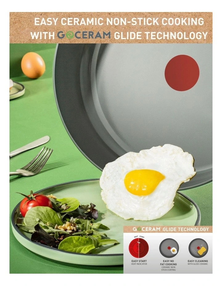 Ceradelice Ceramic Induction Non-Stick Frypans Twin Pack 24/28cm in Grey image 2