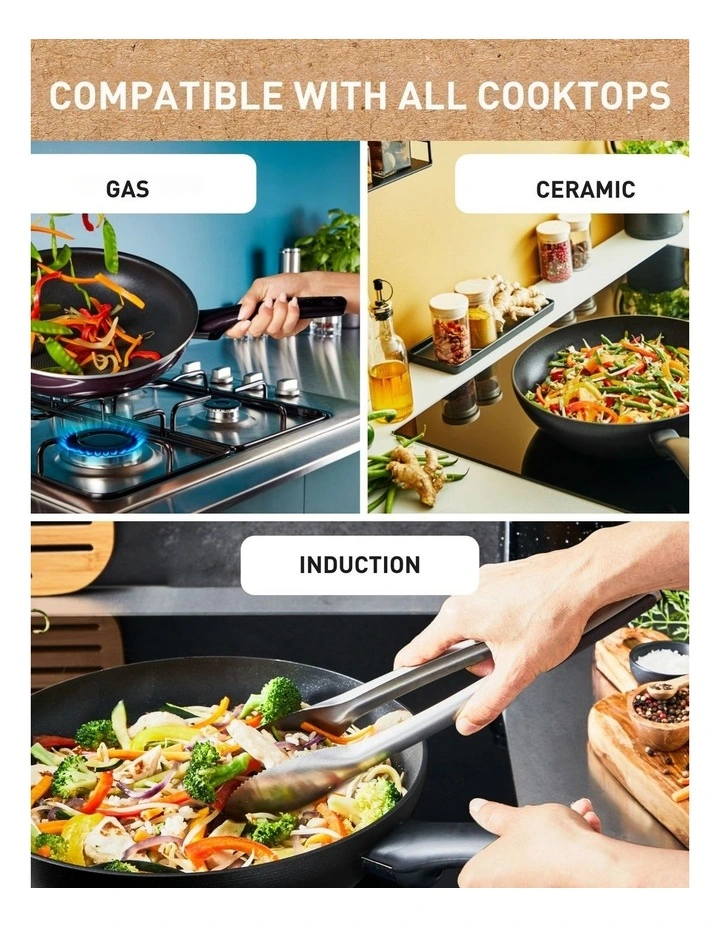 Ceradelice Ceramic Induction Non-Stick Frypans Twin Pack 24/28cm in Grey image 4