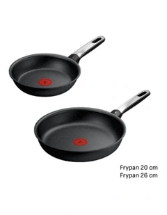 Expertise+ Induction Non-Stick Frypan Set 20/26 in Black