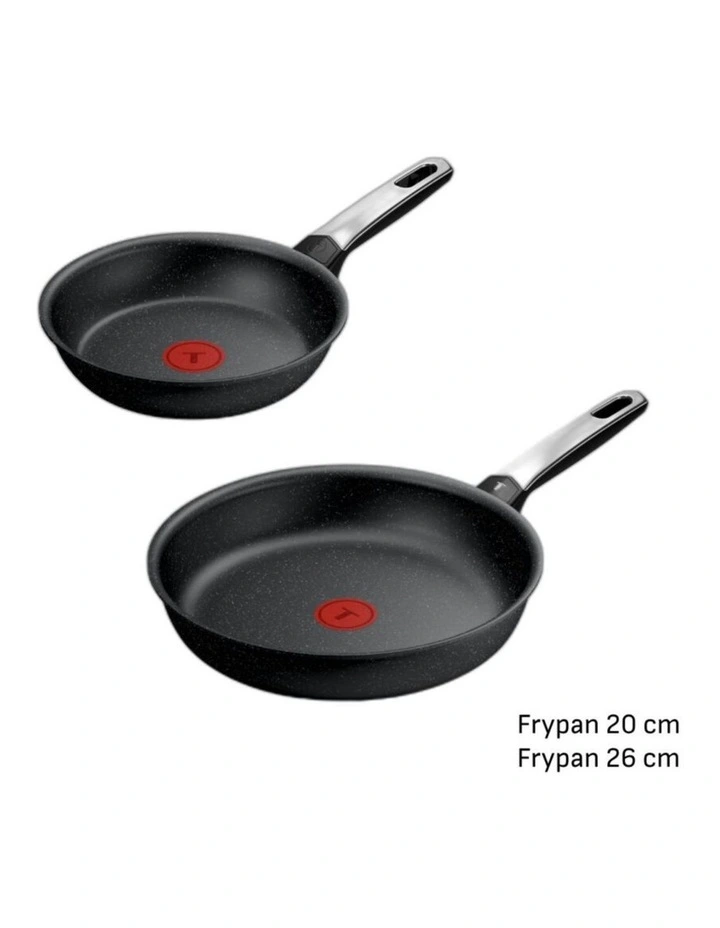 Expertise+ Induction Non-Stick Frypan Set 20/26 in Black image 1