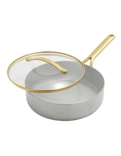Donna Hay by GreenPan 3-Ply Stainless Steel Saut Pan with Lid, 26cm/3.9L